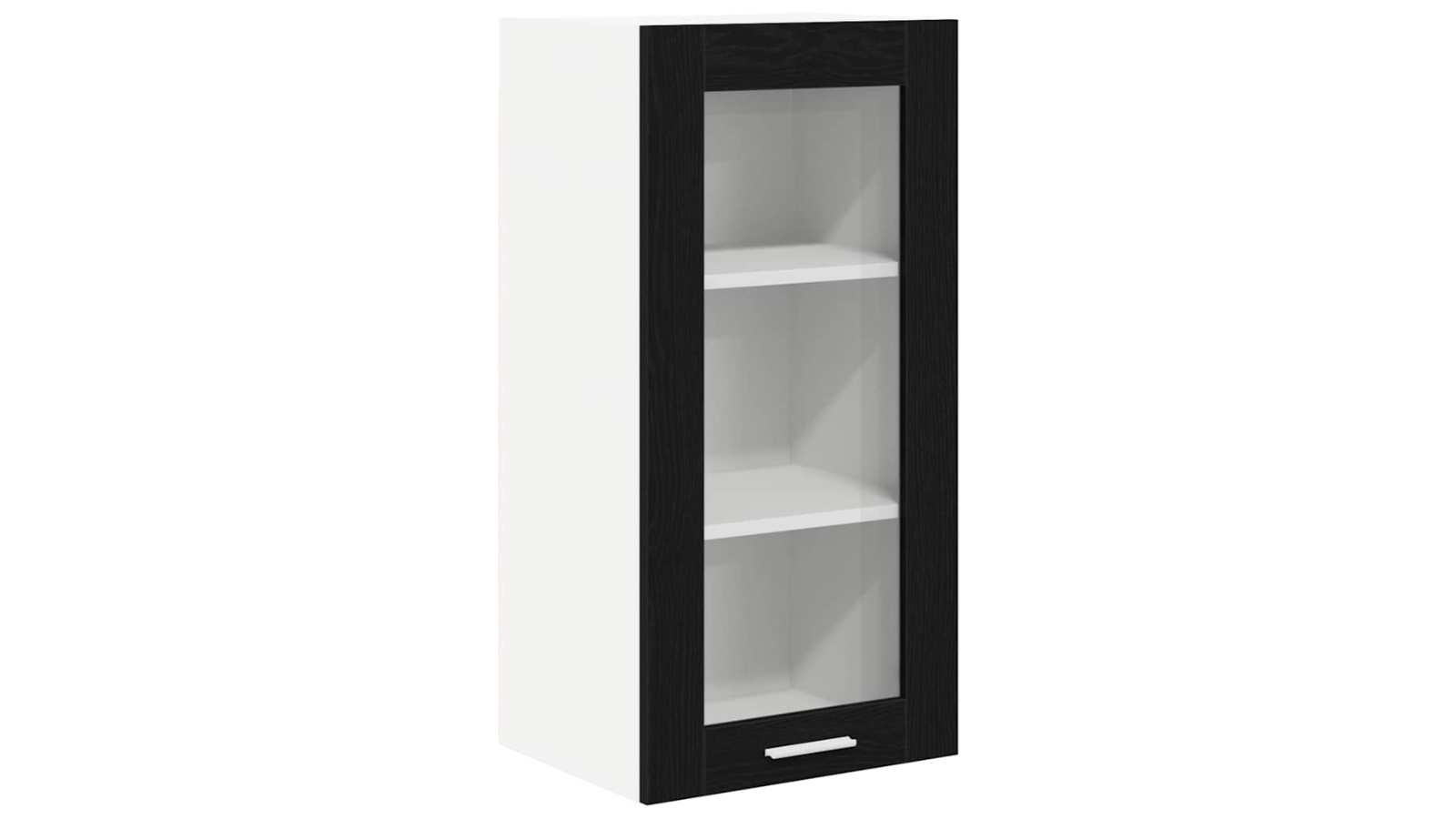 vidaXL Black Oak Engineered Wood Hanging Cabinet - 40 x 31 x 80cm 