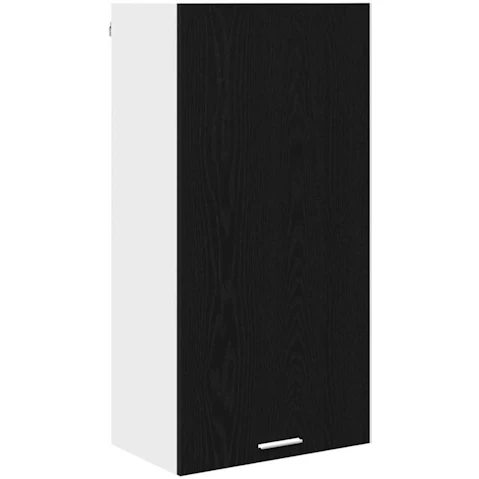 vidaXL Black Oak/White Hanging Cabinet with Door - 50 x 31 x 100cm
