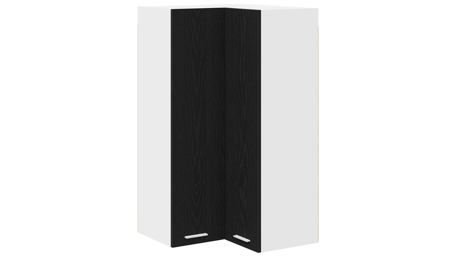 vidaXL Black Oak/White Hanging Cabinet with Door - 57 x 57 x 100cm