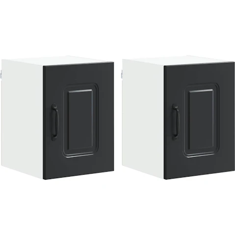 vidaXL 2 Piece Black Kalmar Dishwasher Panel - 30 x 31 x 40cm