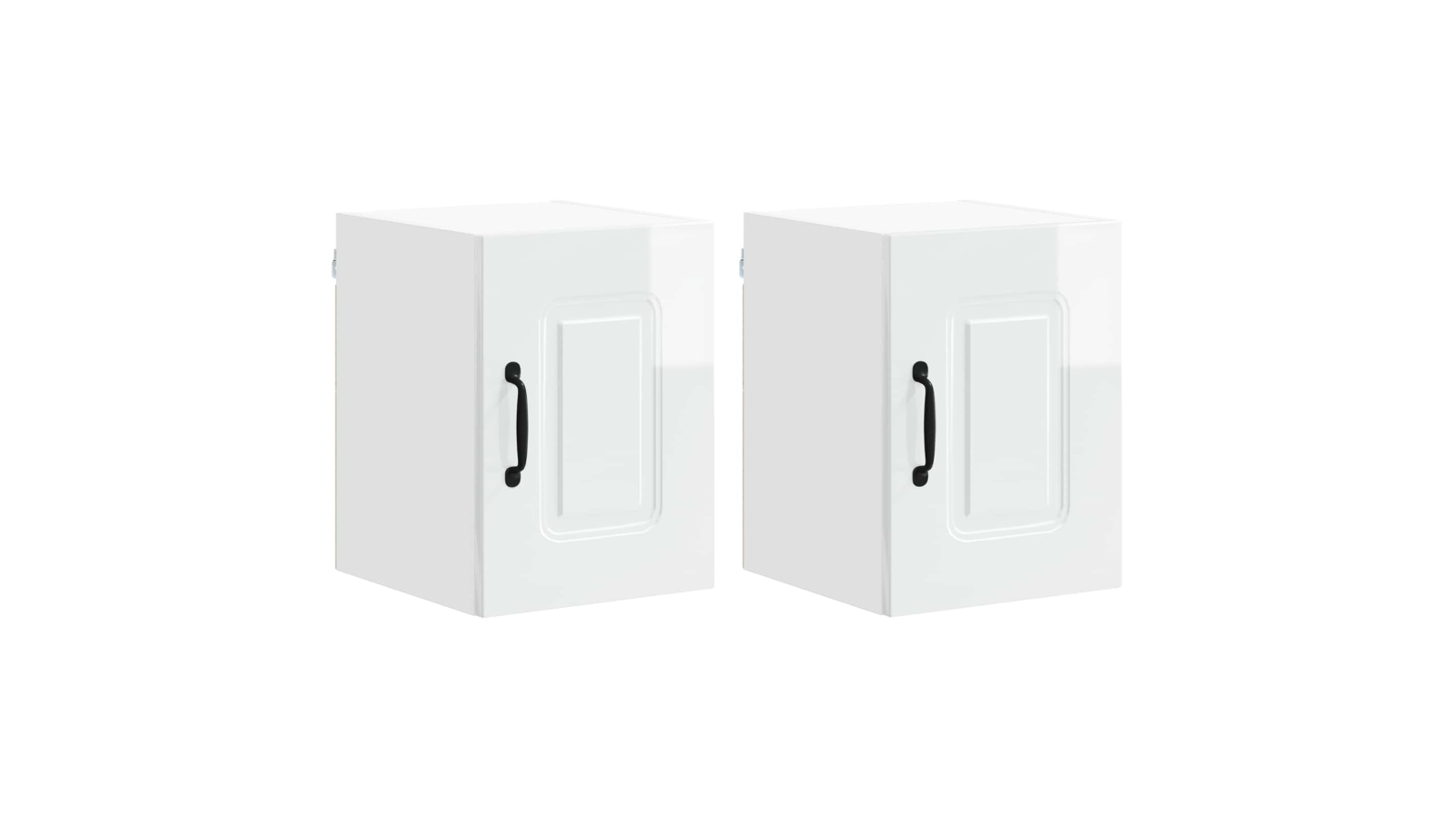 vidaXL 2 Piece High Gloss White Kalmar Dishwasher Panel - 30 x 31 x 40cm