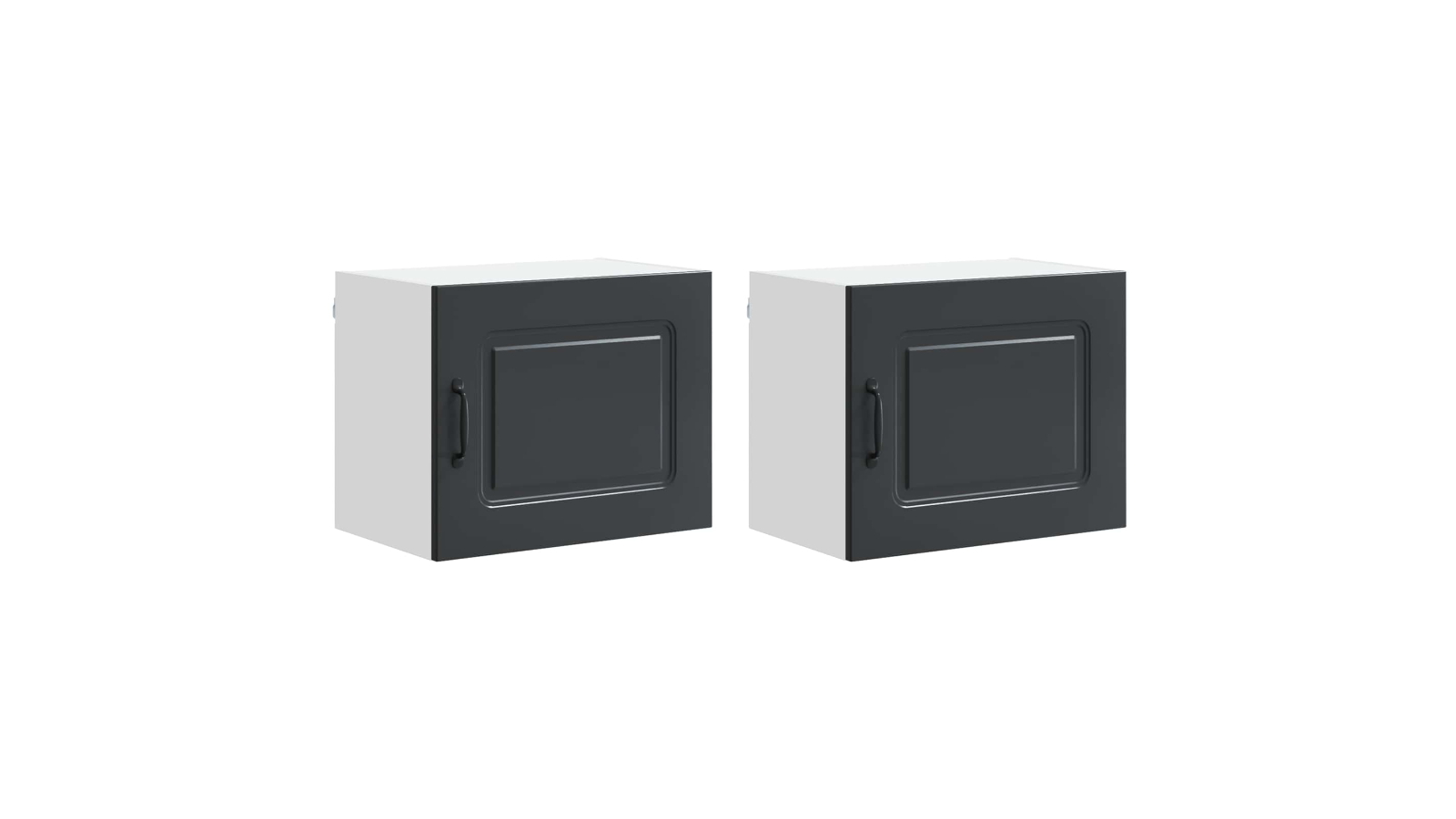 vidaXL 2 Piece Black Kalmar Dishwasher Panel - 50 x 31 x 40cm