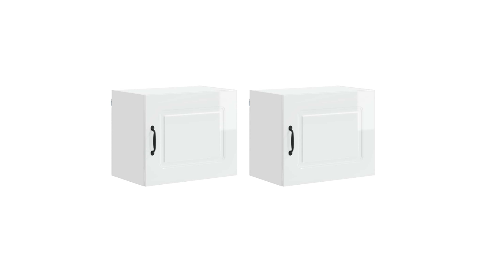 vidaXL 2 Piece High Gloss White Kalmar Dishwasher Panel - 50 x 31 x 40cm