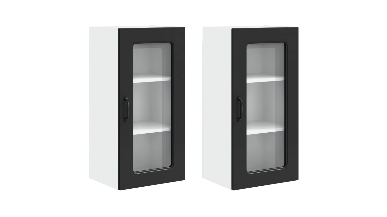 vidaXL 2 Piece Black Kalmar Dishwasher Panel - 40 x 31 x 80cm