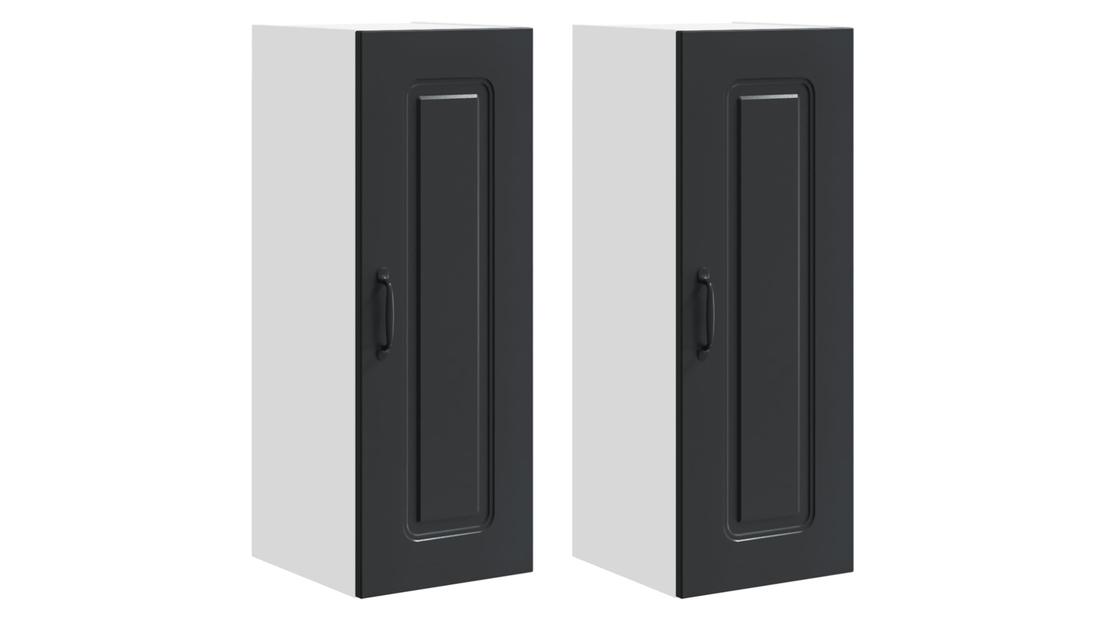 vidaXL 2 Piece Black Kalmar Dishwasher Panel - 30 x 31 x 80cm