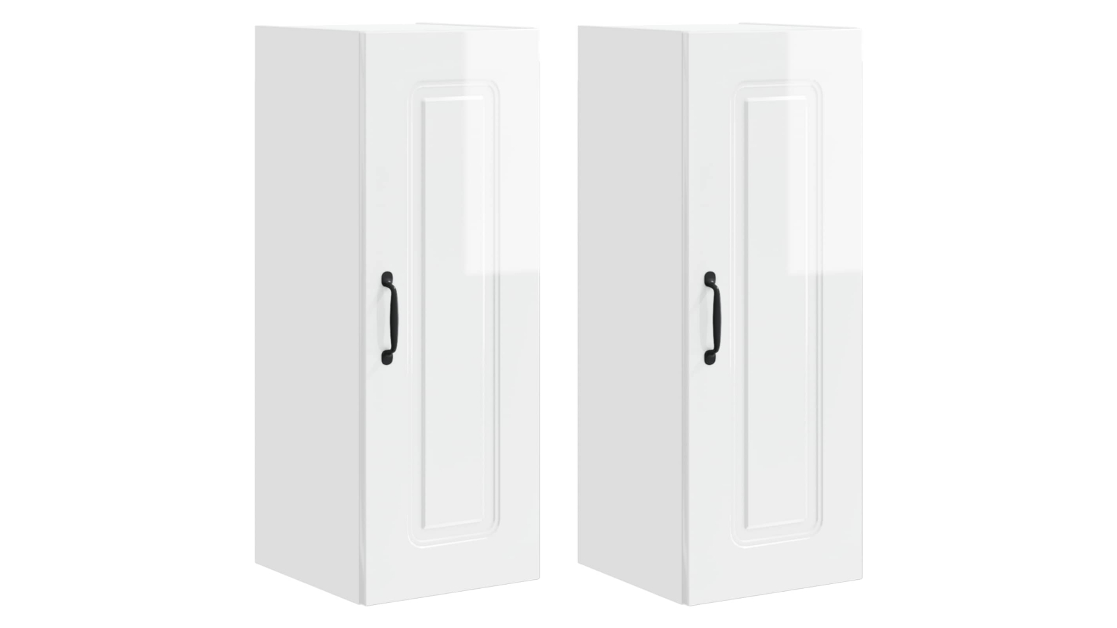 vidaXL 2 Piece High Gloss White Kalmar Dishwasher Panel - 30 x 31 x 80cm