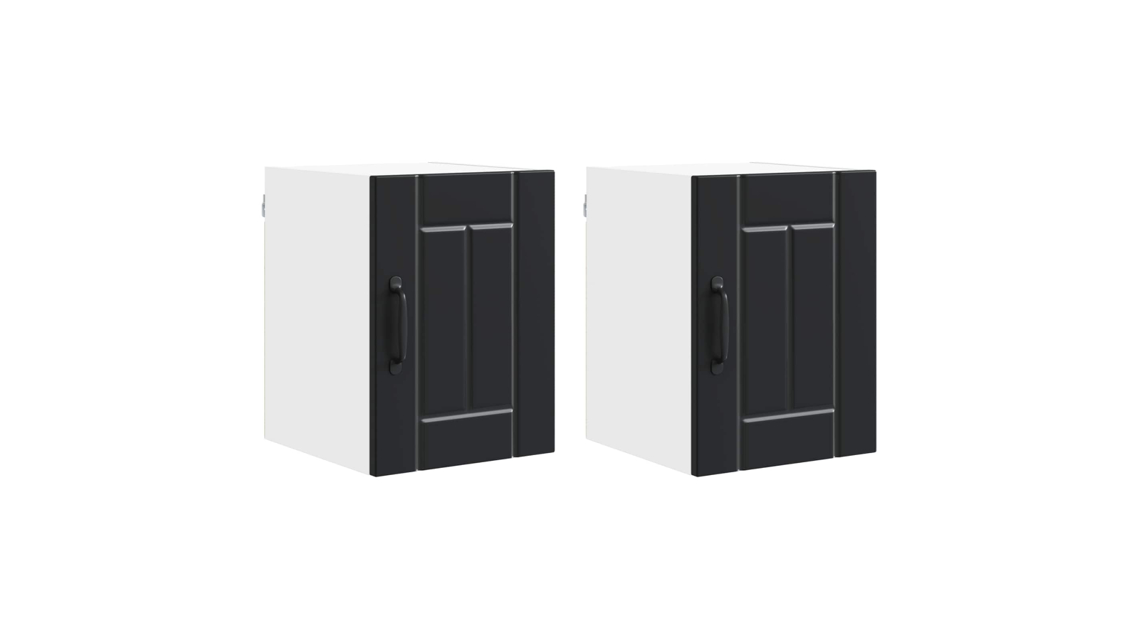 vidaXL 2 Piece Black Lucca Dishwasher Panel - 30 x 31 x 40cm