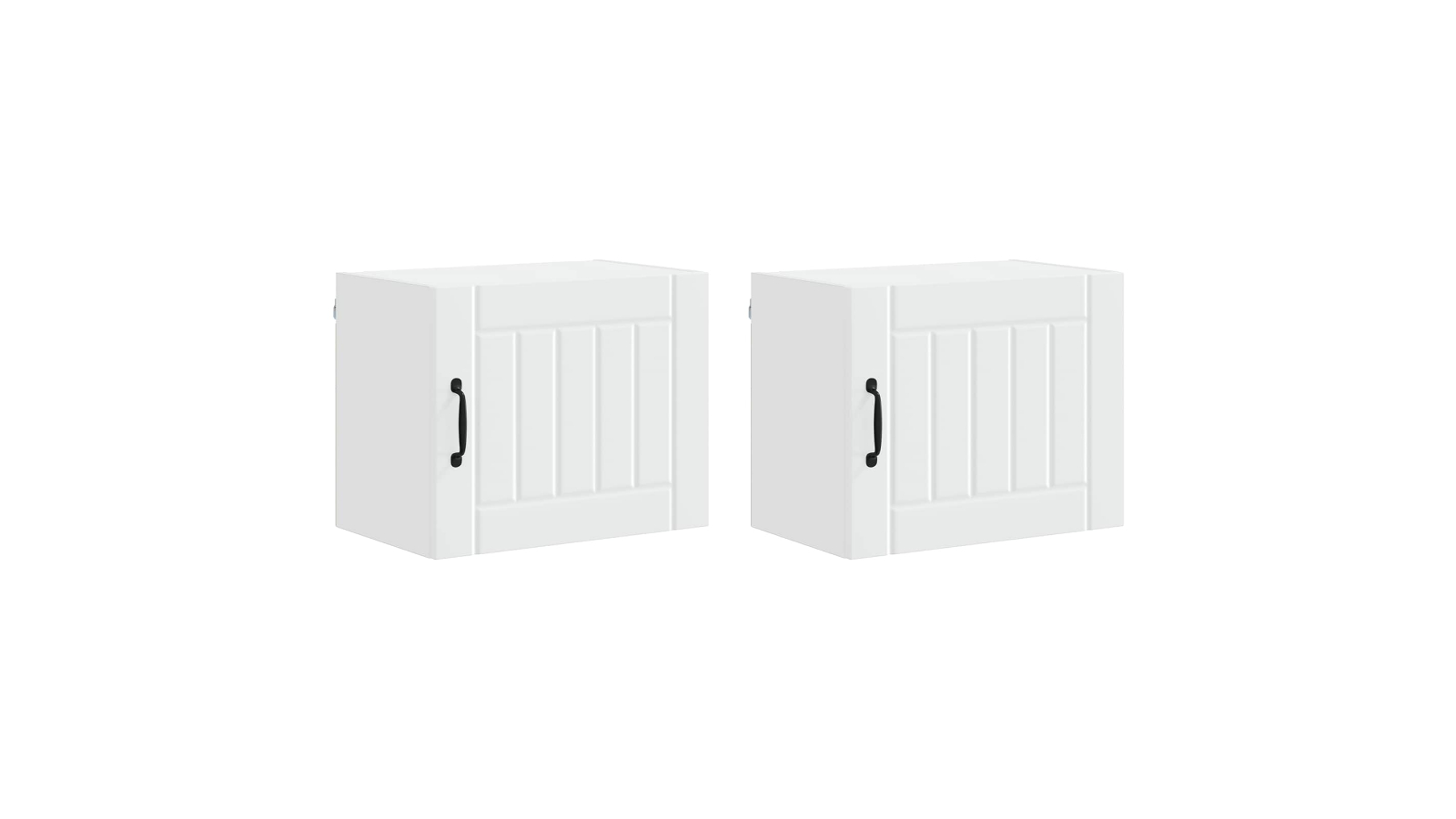 vidaXL 2 Piece White Lucca Dishwasher Panel - 50 x 31 x 40cm