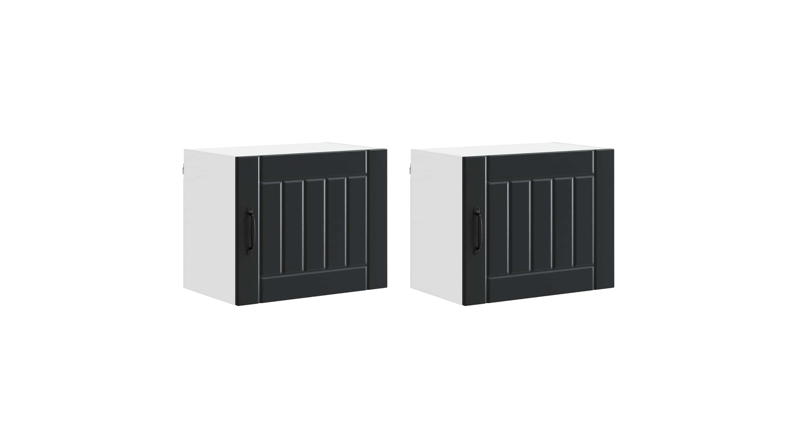 vidaXL 2 Piece Black Lucca Dishwasher Panel - 50 x 31 x 40cm
