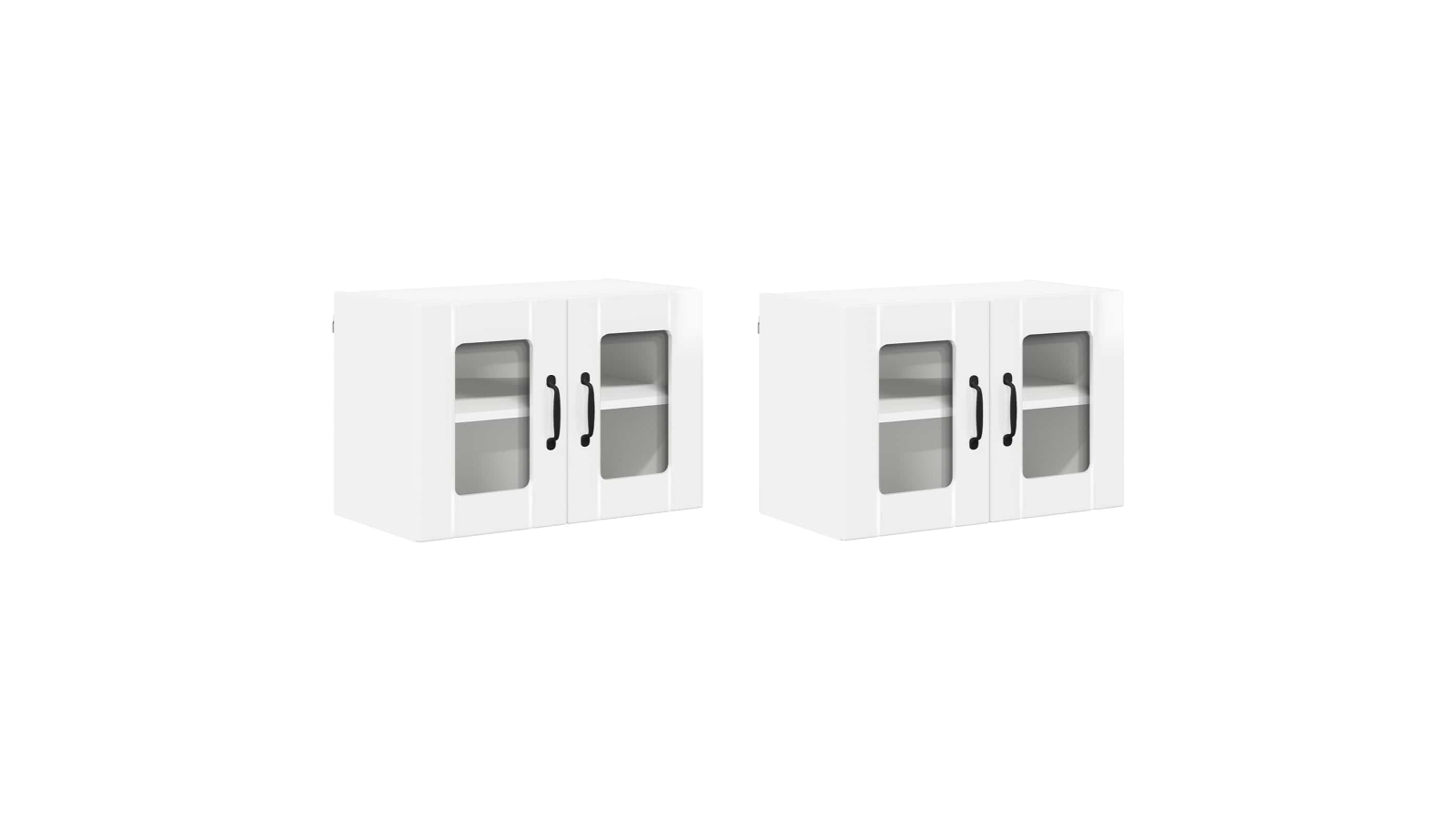 vidaXL 2 Piece High Gloss White Lucca Dishwasher Panel - 60 x 31 x 40cm