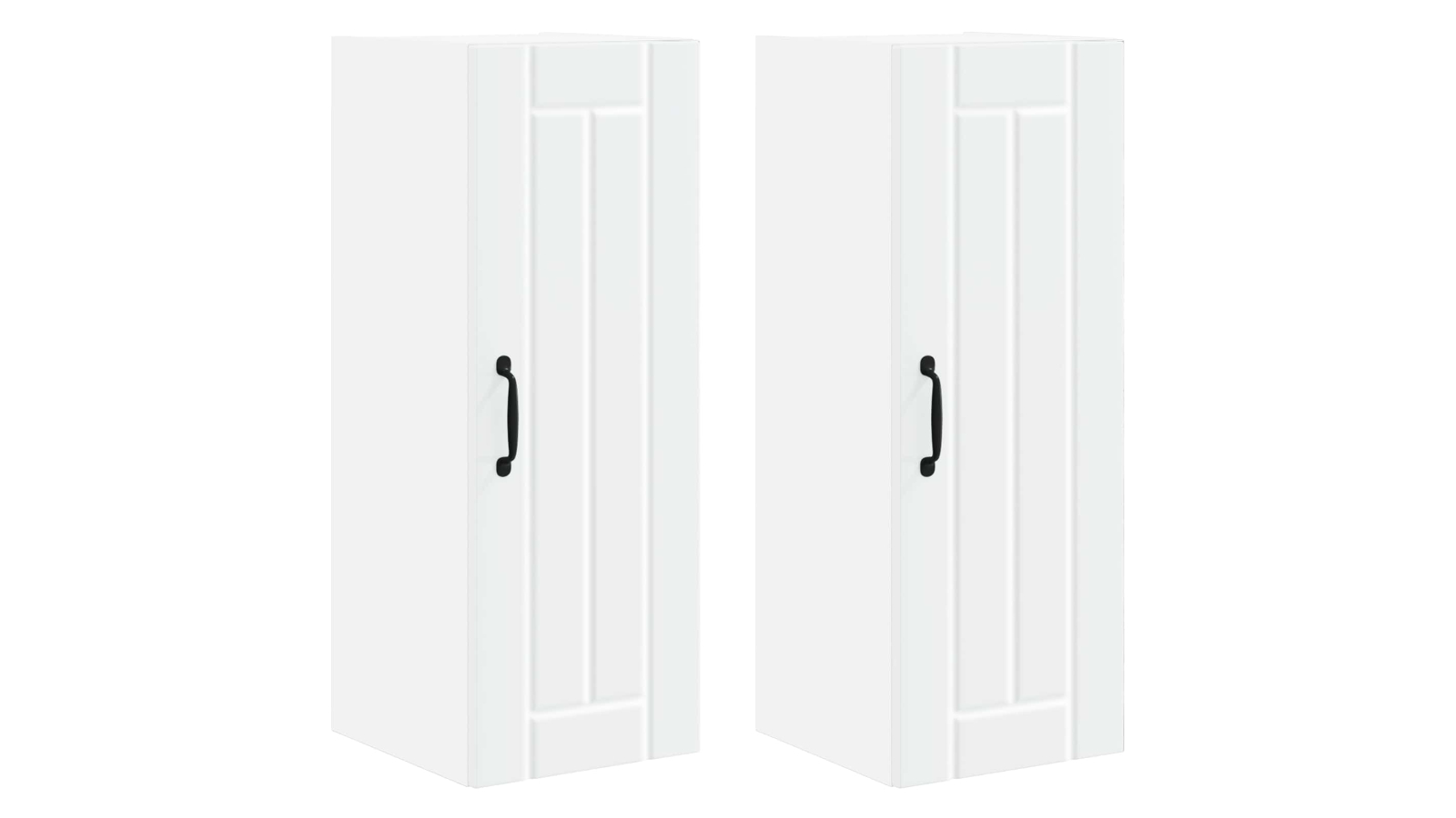 vidaXL 2 Piece White Lucca Dishwasher Panel - 30 x 31 x 80cm