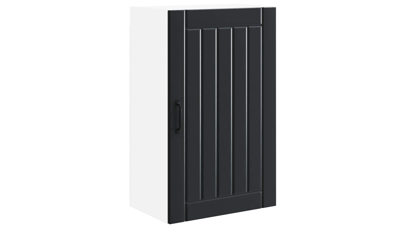 vidaXL Black Engineered Wood 50 x 31 x 80cm Lucca Wall Cabinet