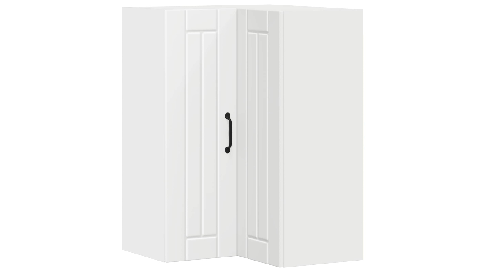 vidaXL White Engineered Wood 57 x 57 x 80cm Lucca Wall Corner Cabinet
