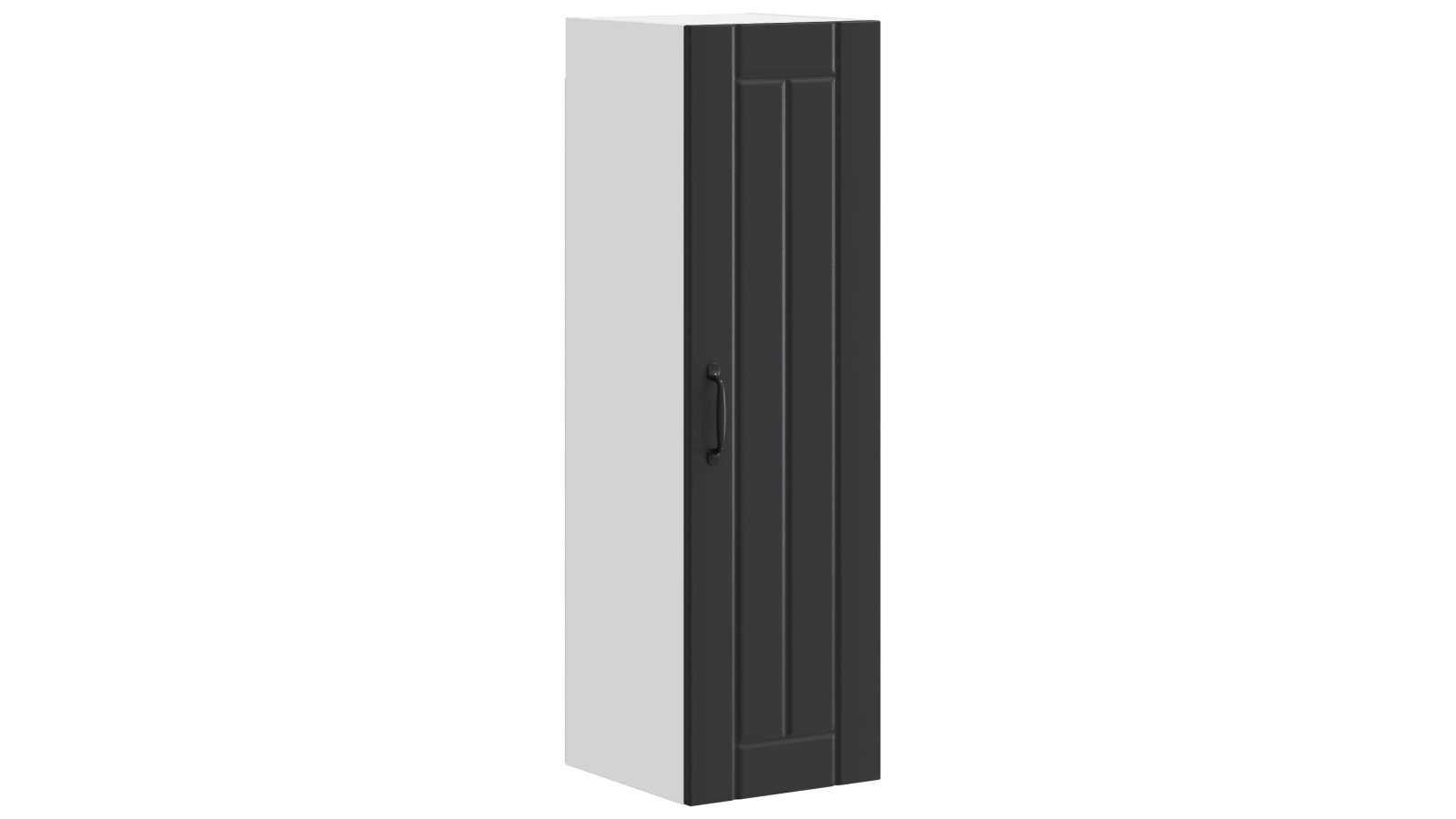 vidaXL Black Engineered Wood 30 x 31 x 100cm Lucca Wall Cabinet