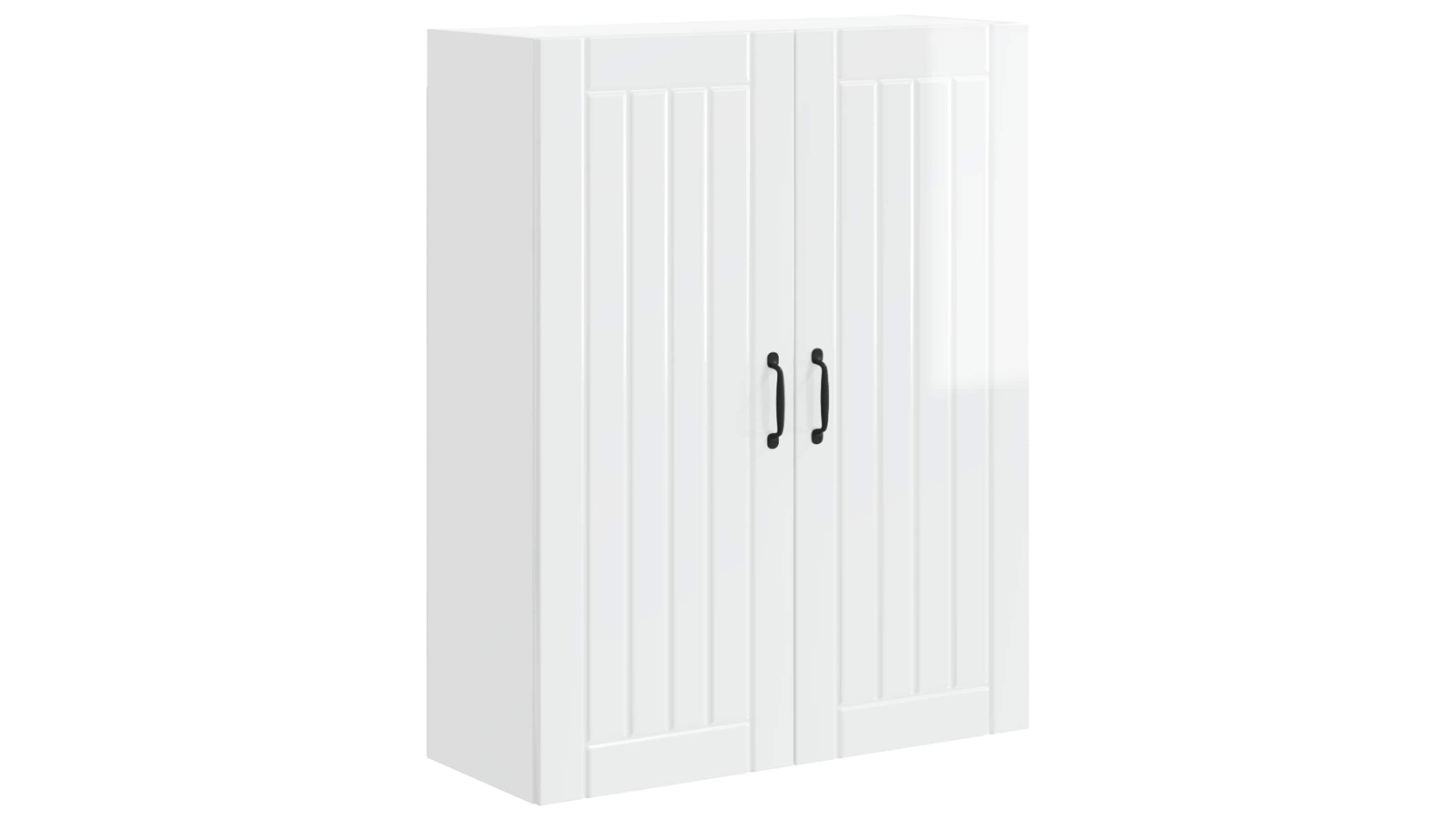 vidaXL High Gloss White 80 x 31 x 100cm Lucca Wall Corner Cabinet
