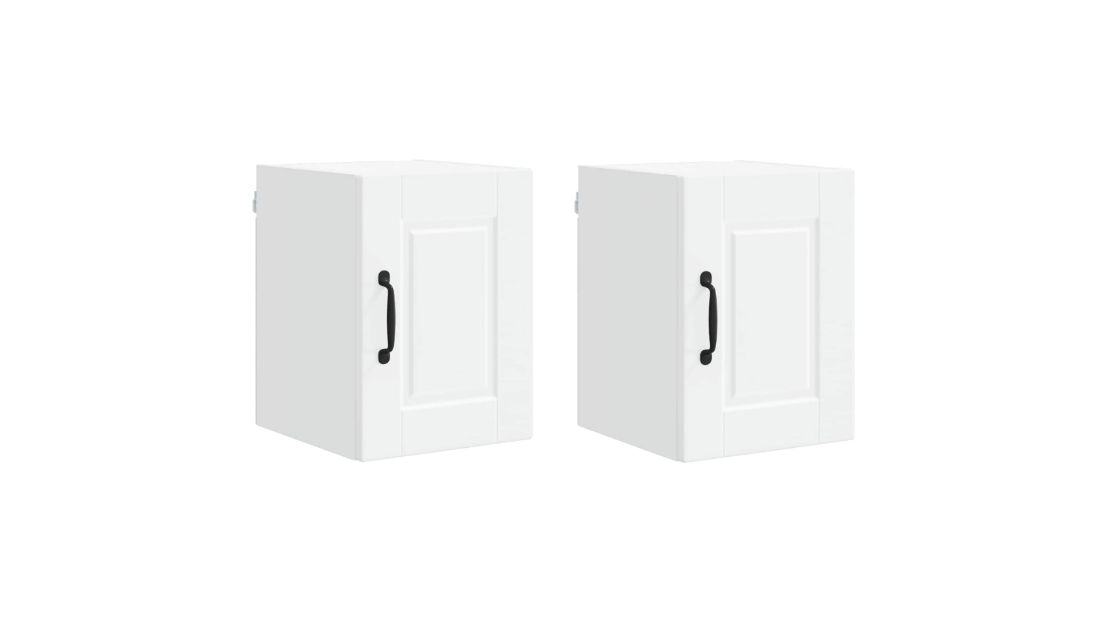 vidaXL 2 Piece White Engineered Wood Porto Wall Cabinet
