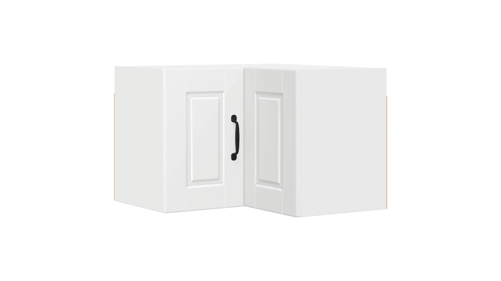 vidaXL White Engineered Wood Porto Wall Corner Cabinet - 57 x 57 x 40cm
