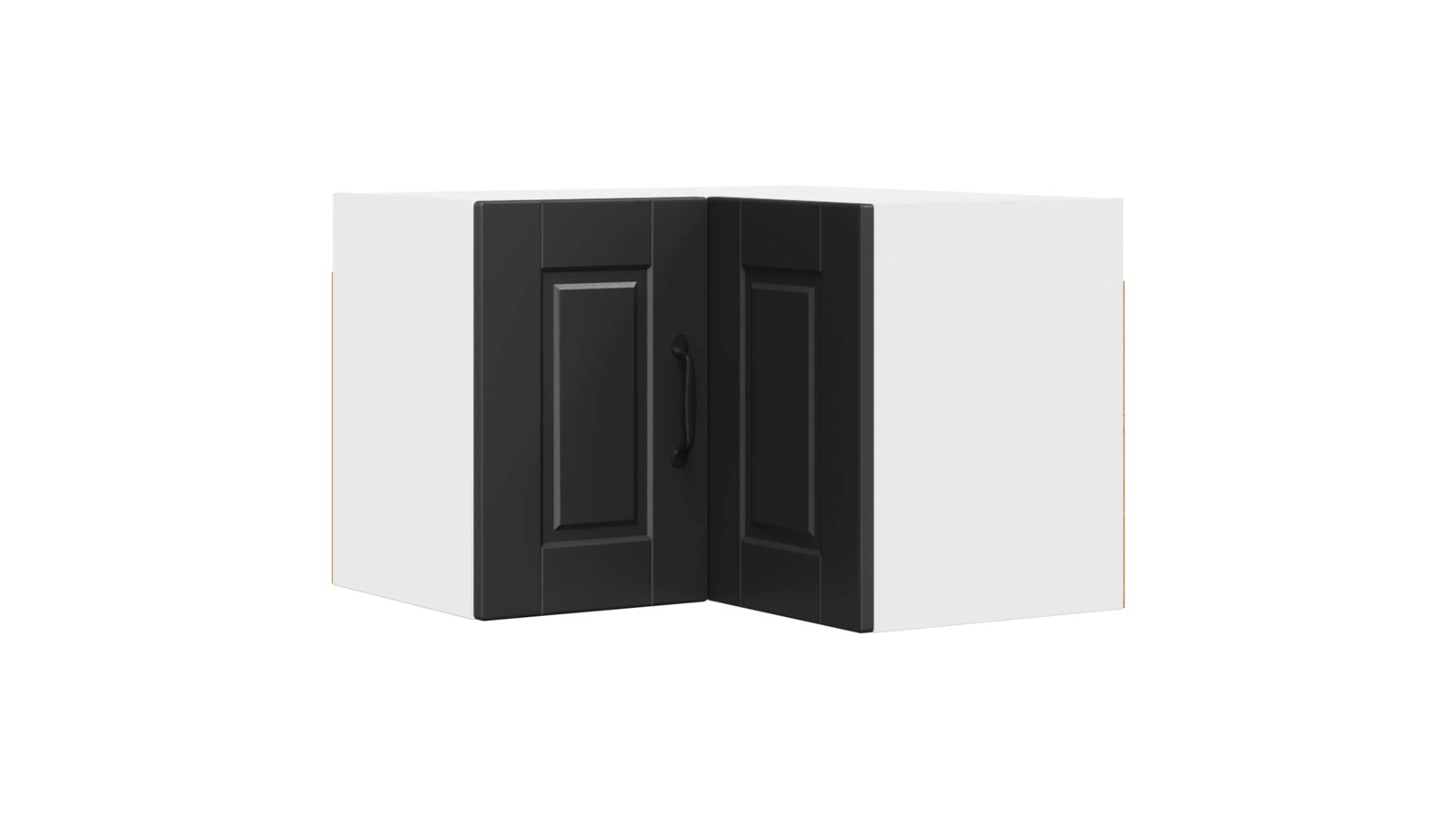 vidaXL Black Engineered Wood 57 x 57 x 40cm Porto Wall Corner Cabinet