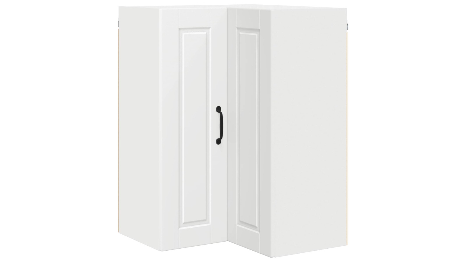 vidaXL White Engineered Wood Porto Wall Corner Cabinet - 57 x 57 x 80cm