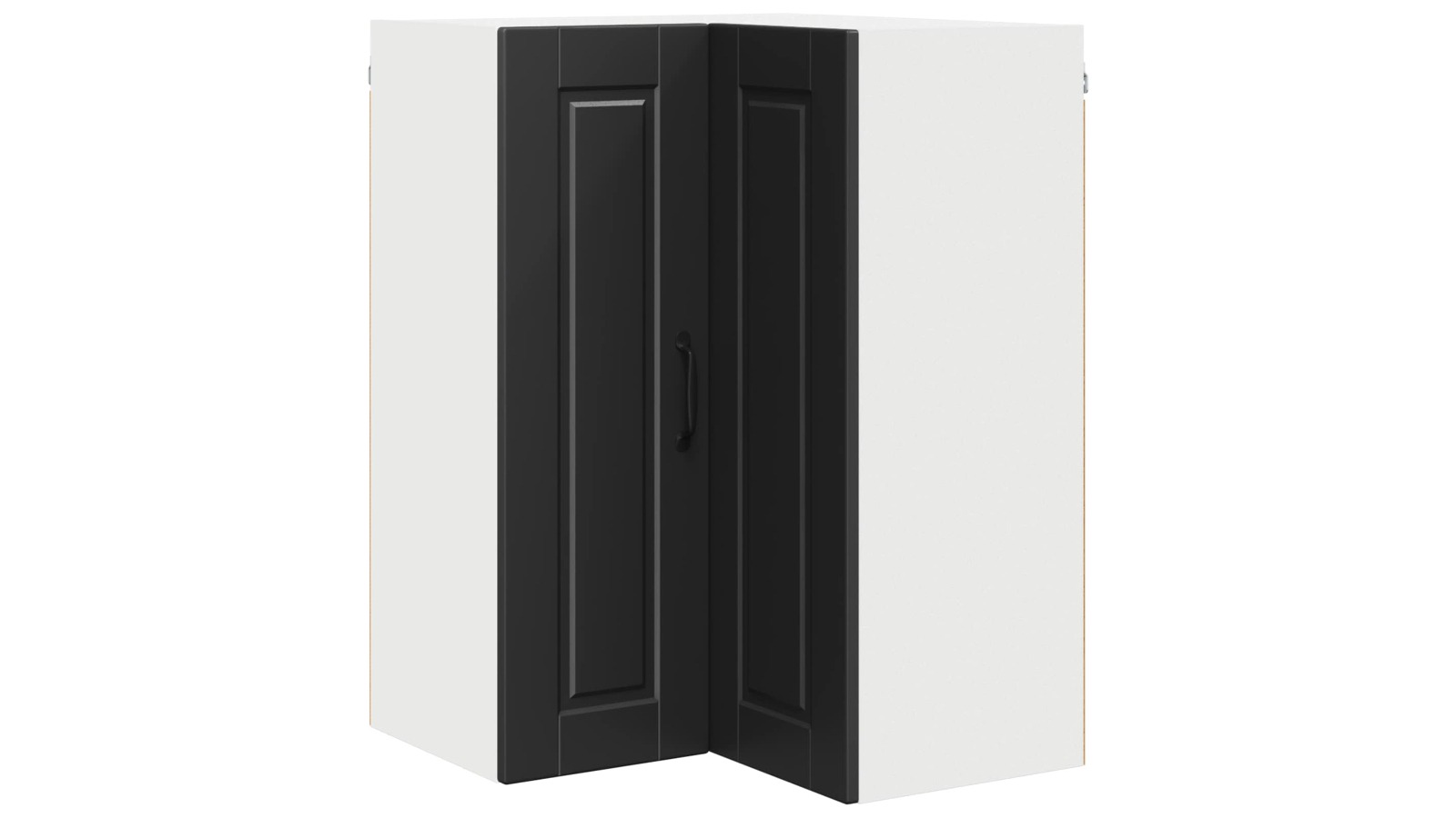 vidaXL Black Engineered Wood 57 x 57 x 80cm Porto Wall Corner Cabinet