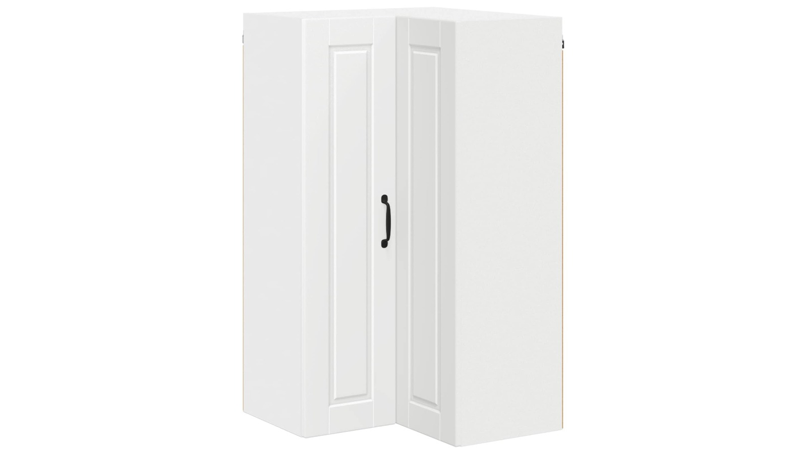 vidaXL White Porto Wall Corner Cabinet - 57 x 57 x 100cm