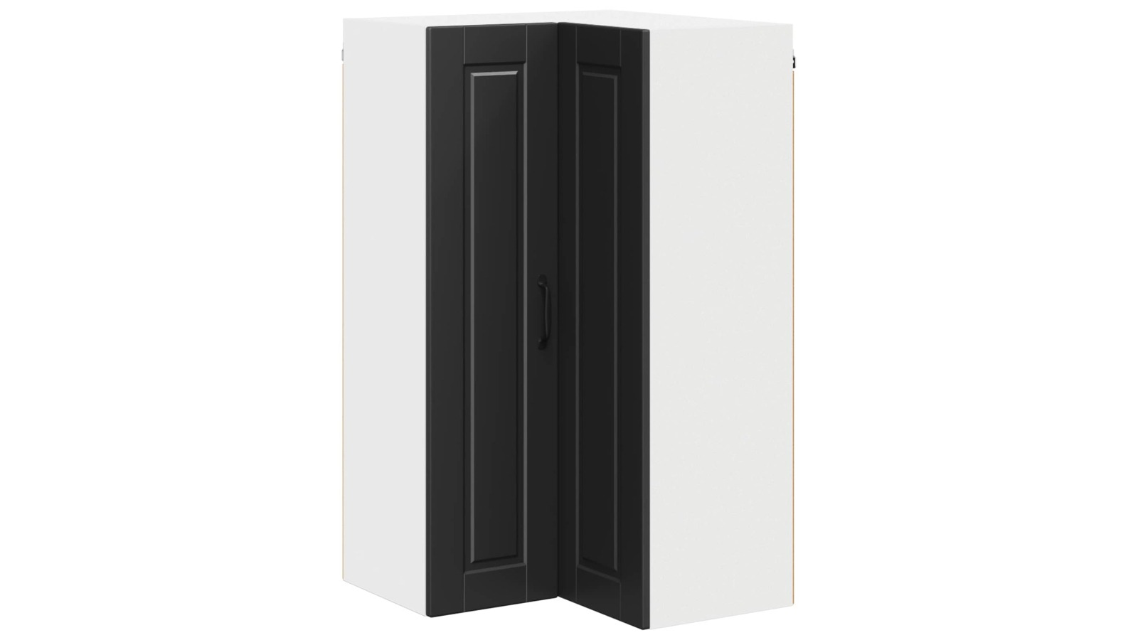 vidaXL Black Porto Wall Corner Cabinet - 57 x 57 x 100cm