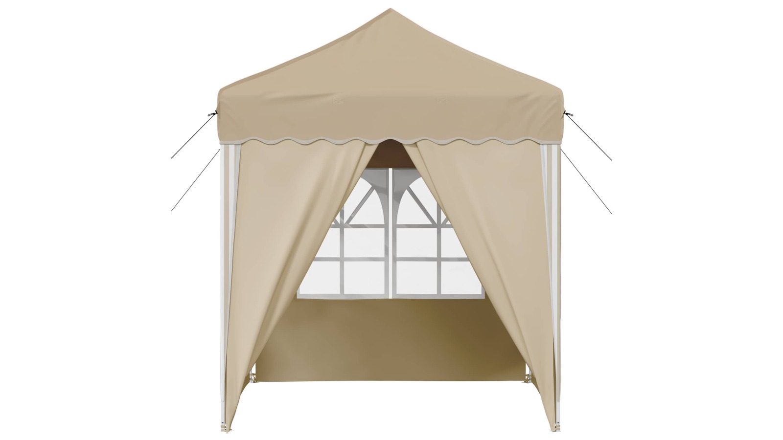 vidaXL Cream Oxford Fabric 195 x 195 x 245cm Pop-Up Party Tent