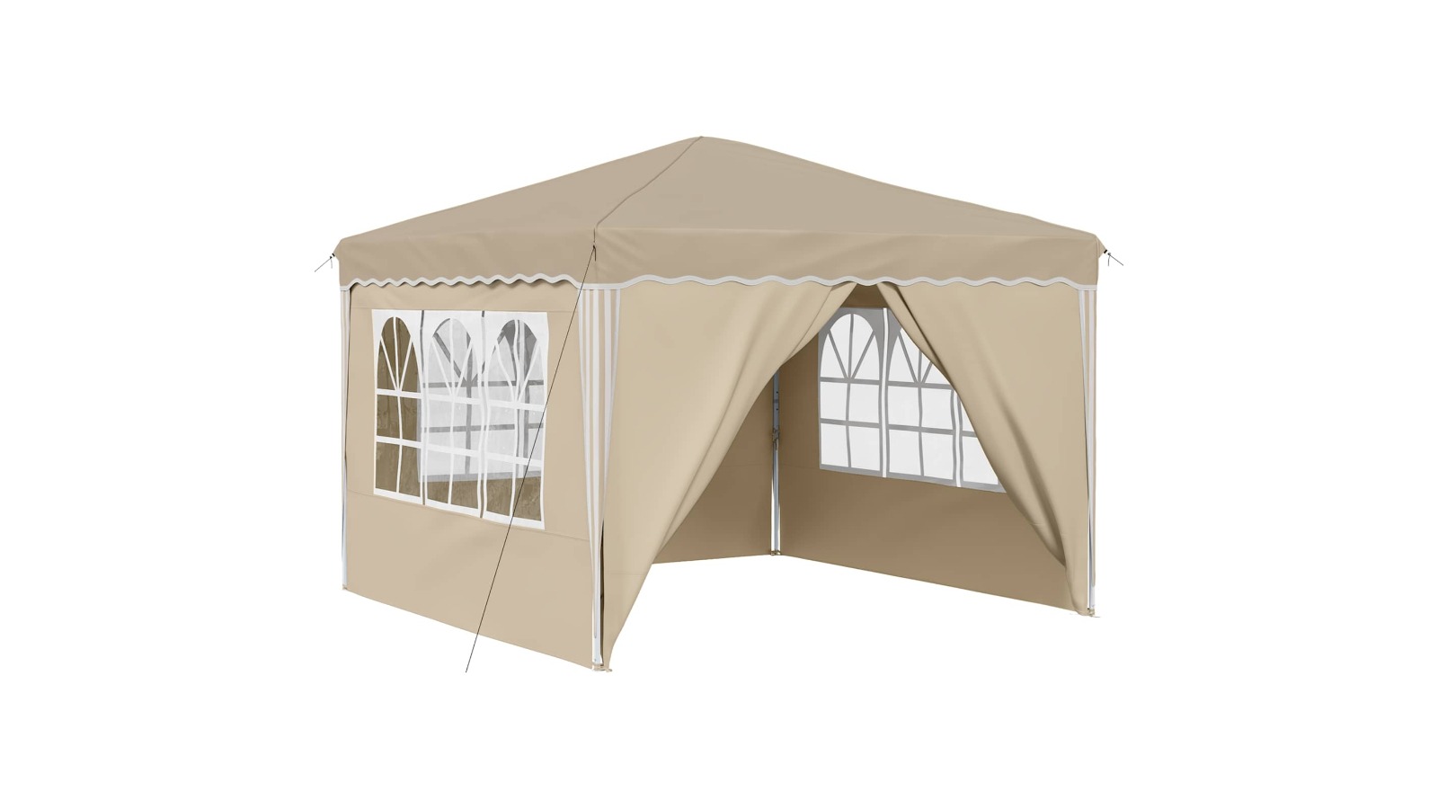 vidaXL Cream Oxford Fabric 288 x 288 x 245cm Pop-up Party Tent