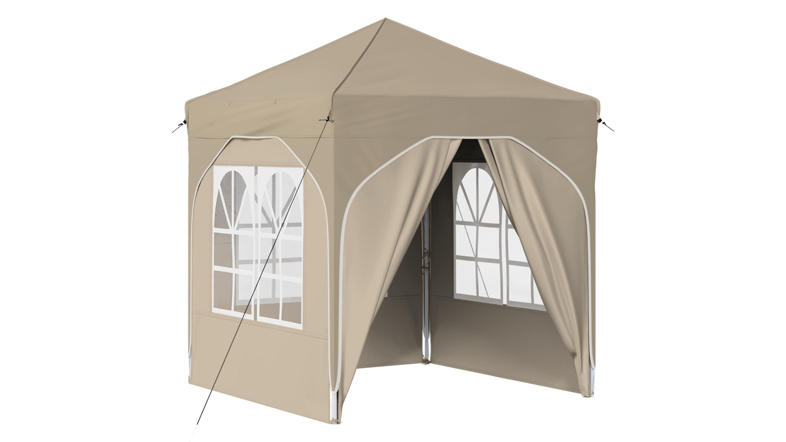 vidaXL Cream Pop-up Party Tent - 192 x 192 x 245cm