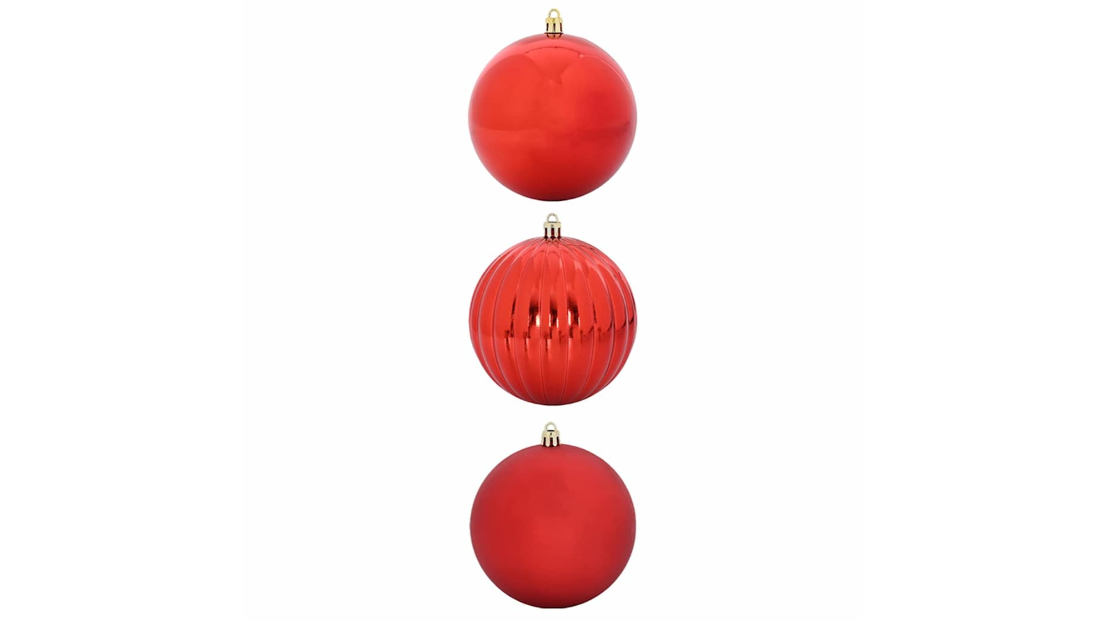 vidaXL 3 Piece XX-Large Christmas Bauble Set - Red