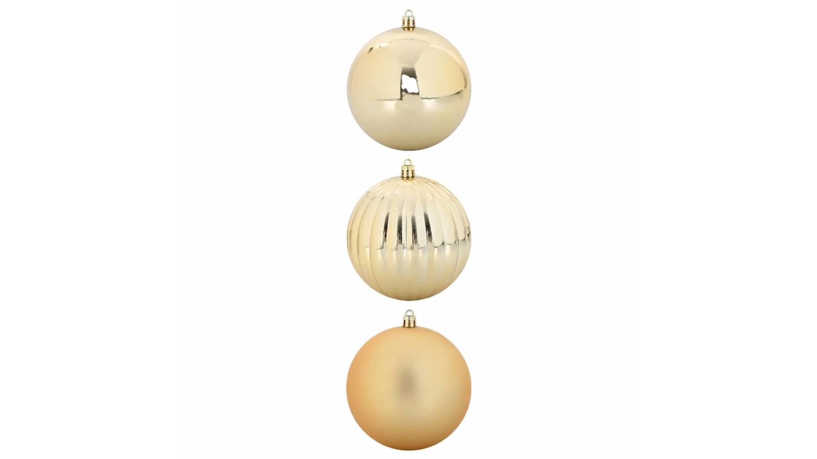vidaXL 3 Piece XX-Large Christmas Bauble Set - Gold