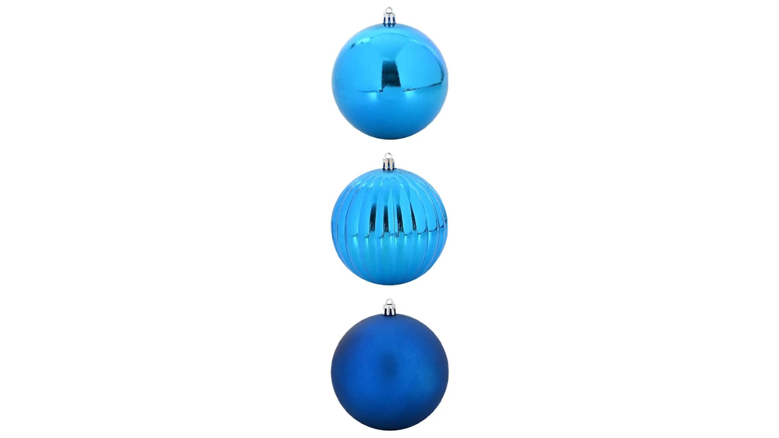 vidaXL Set of 3 Blue Christmas Bauble Set - XX-Large