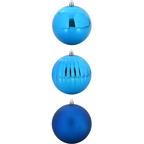 vidaXL Set of 3 Blue Christmas Bauble Set - XX-Large