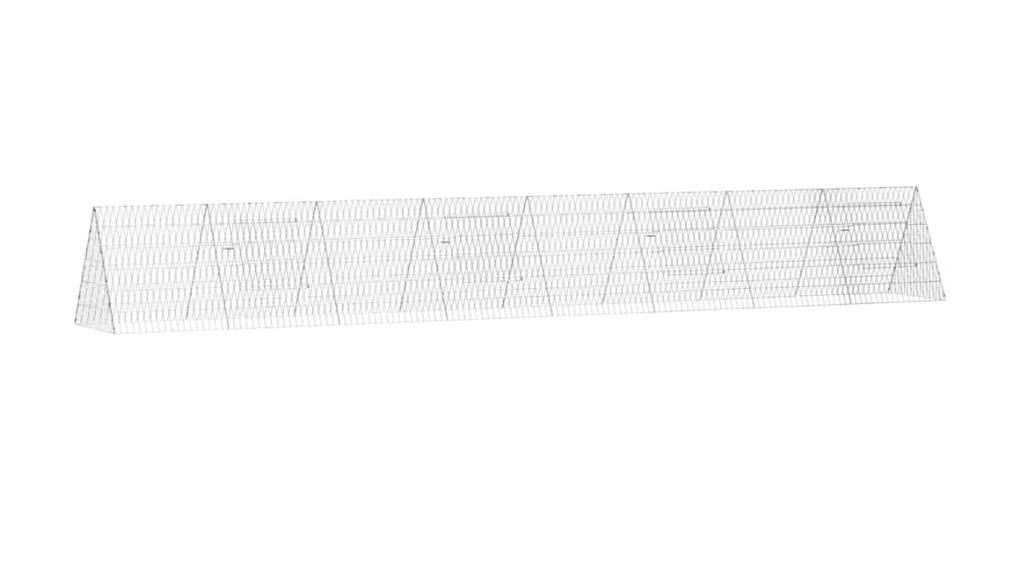 vidaXL Silver Galvanised Steel Rabbit Cage - 430 x 55 x 55cm