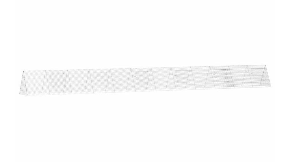 vidaXL Silver Galvanised Steel Rabbit Cage - 650 x 55 x 55cm
