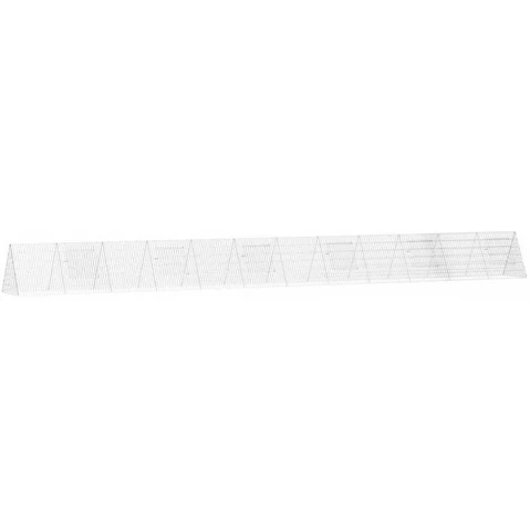vidaXL Silver Galvanised Steel Rabbit Cage - 650 x 55 x 55cm