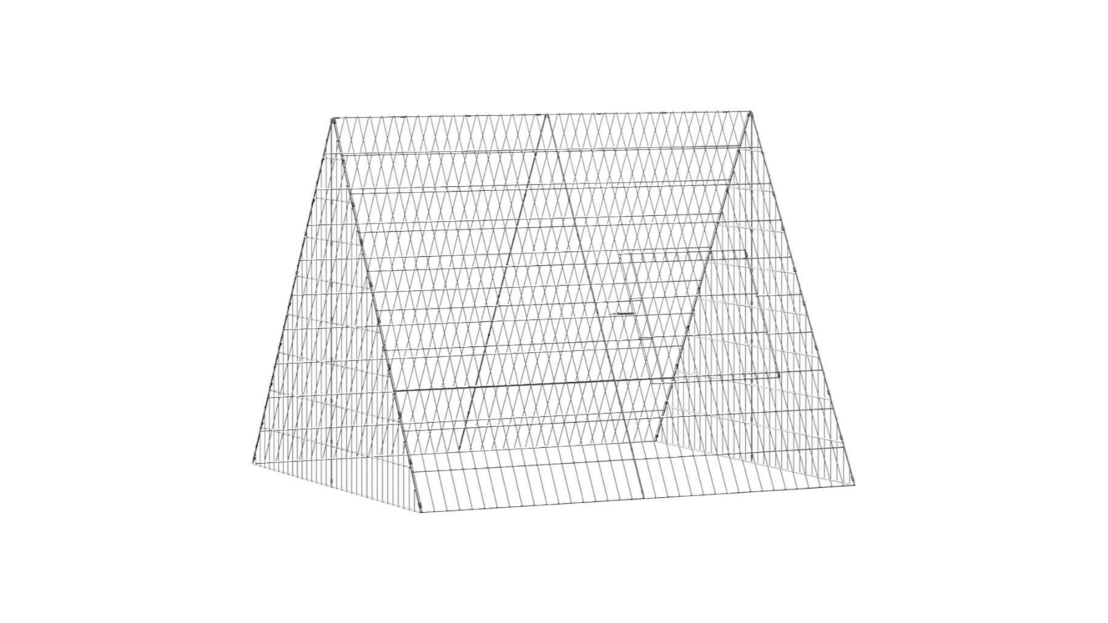 vidaXL Silver Galvanised Steel Rabbit Cage - 110 x 100 x 85cm