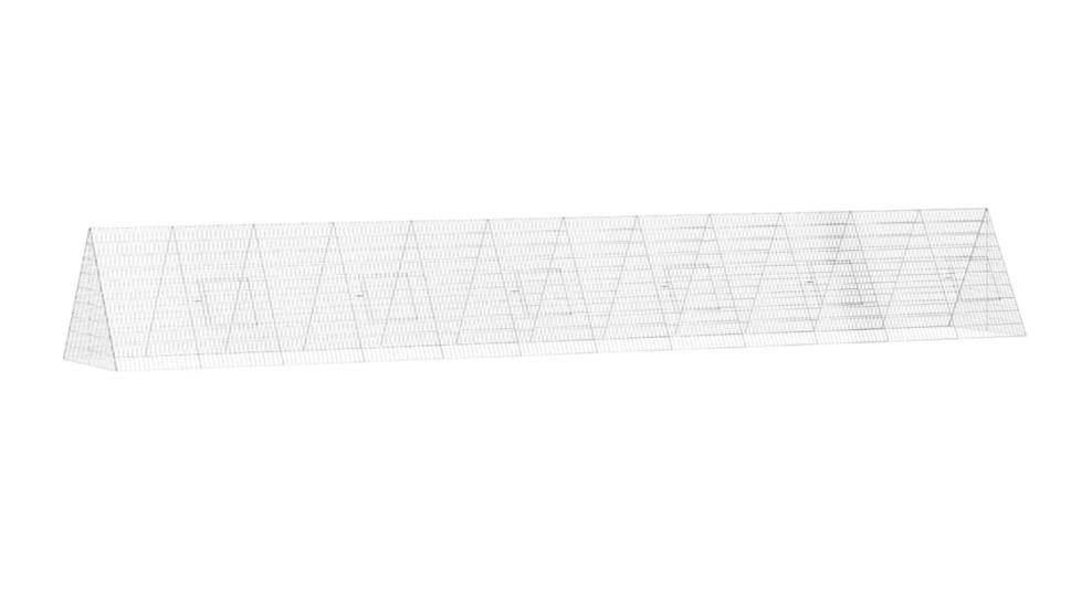 vidaXL Silver Galvanised Steel Rabbit Hutches - 650 x 100 x 85cm