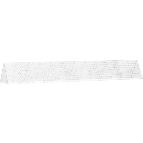 vidaXL Silver Galvanised Steel Rabbit Hutches - 650 x 100 x 85cm