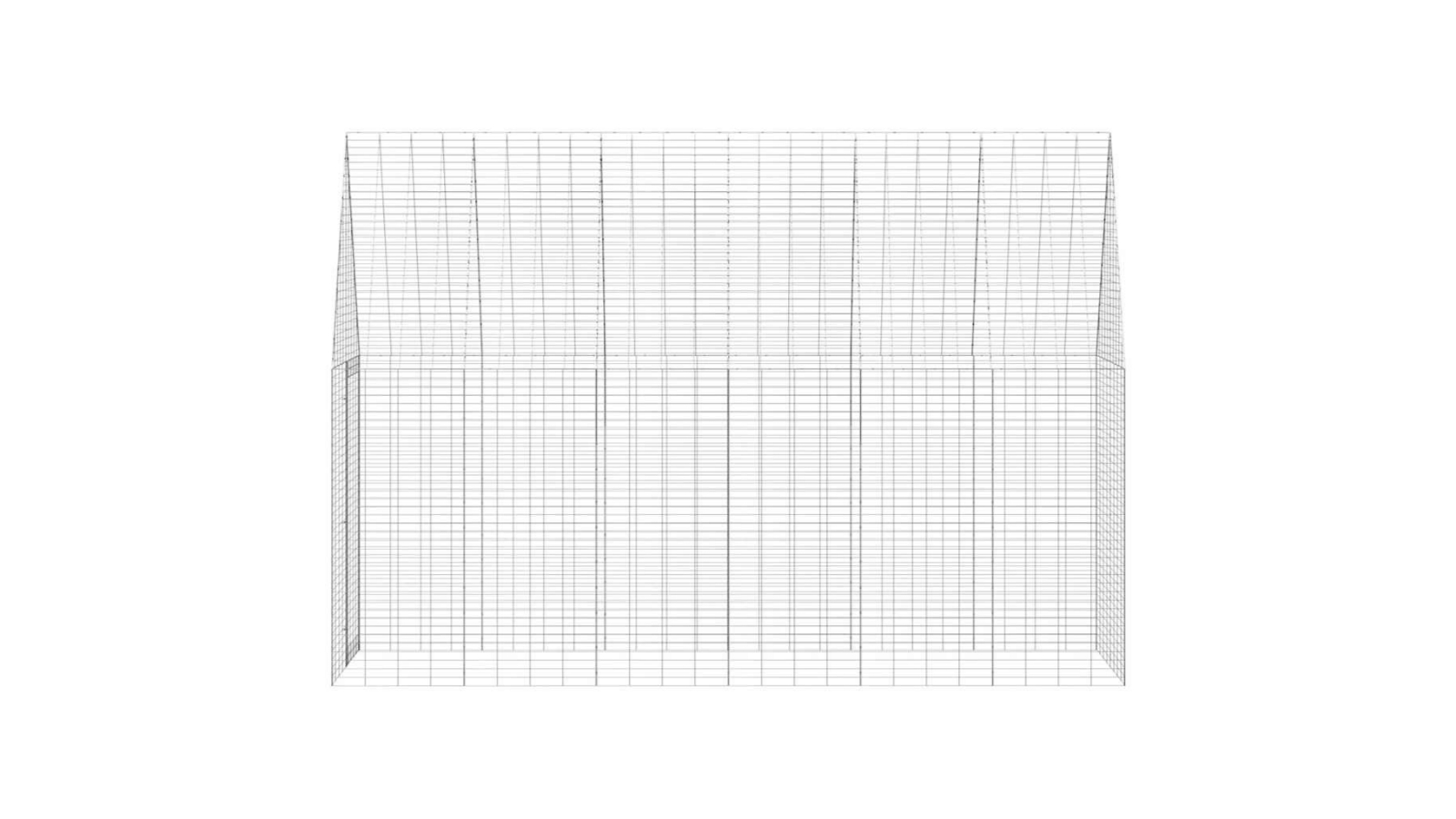 vidaXL Silver Galvanised Steel Outdoor Rabbit Cage - 300 x 100 x 210cm