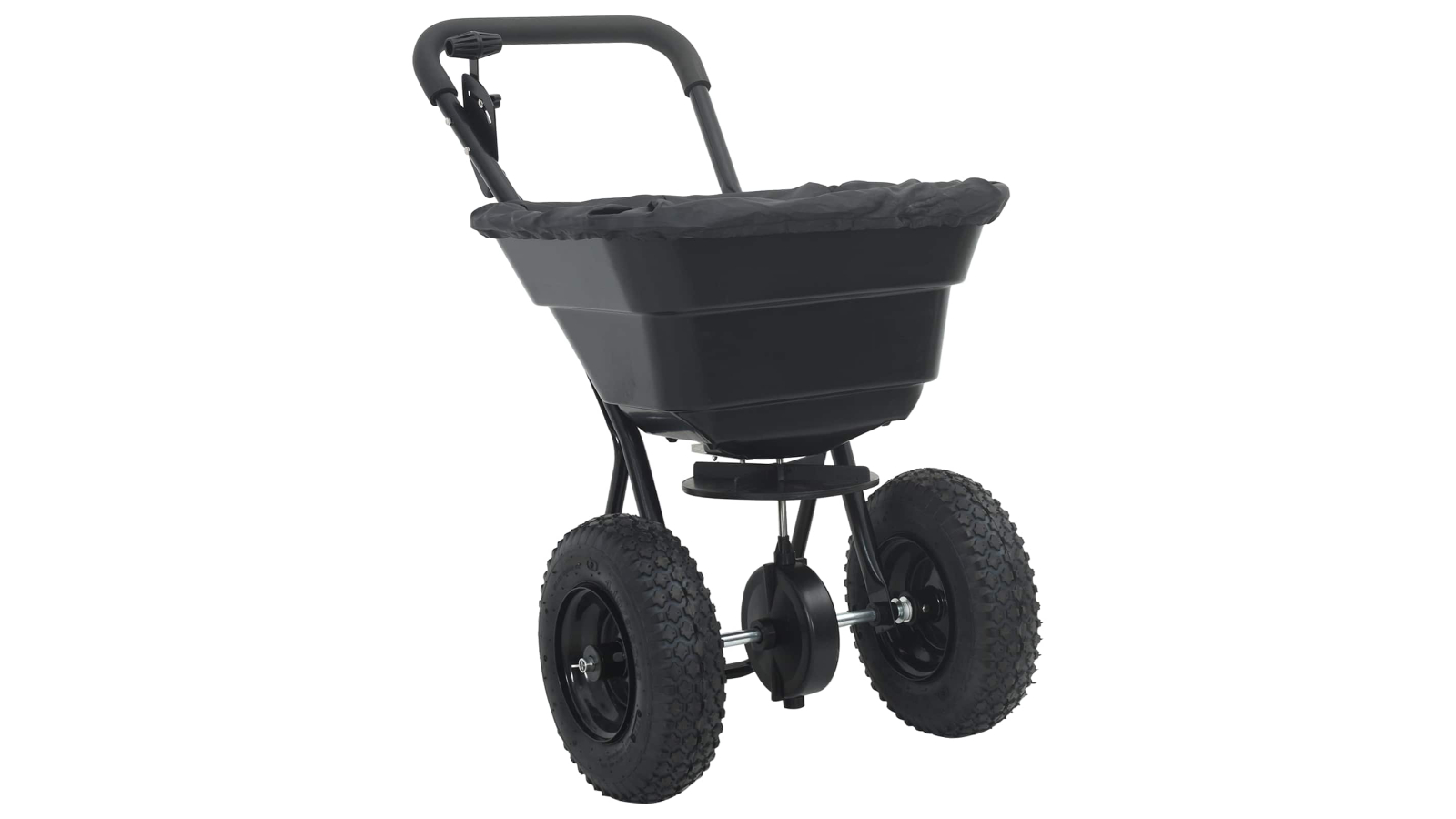 vidaXL Black PVC and Steel Spreader - 53 x 81.5 x 78cm