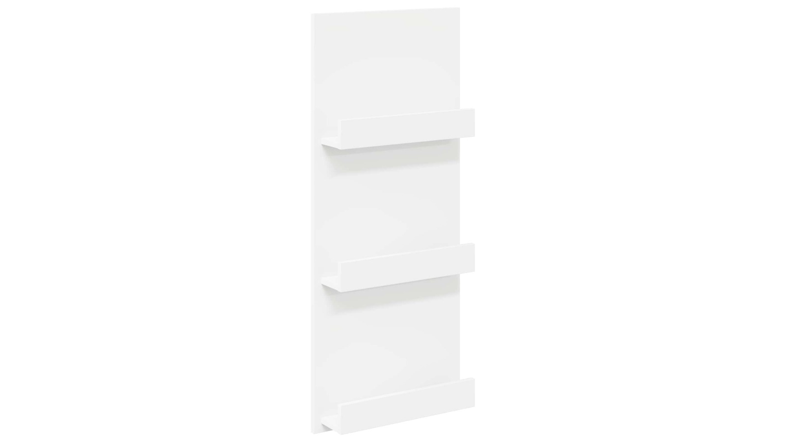 vidaXL White Engineered Wood Magazine Rack with Shelf - 43 x 11 x 102cm