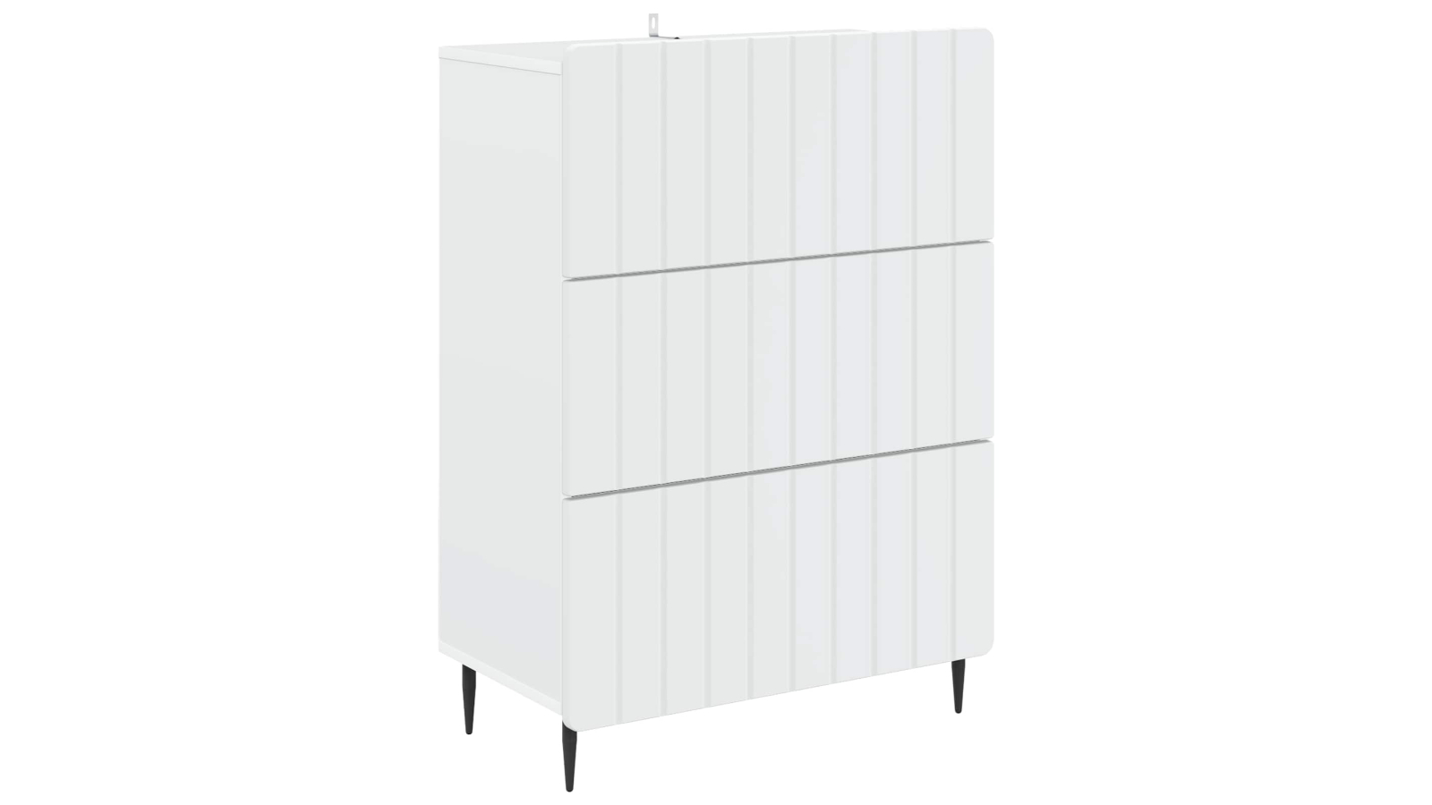 vidaXL White Engineered Wood 66 x 34.5 x 92cm Drawer Cabinet
