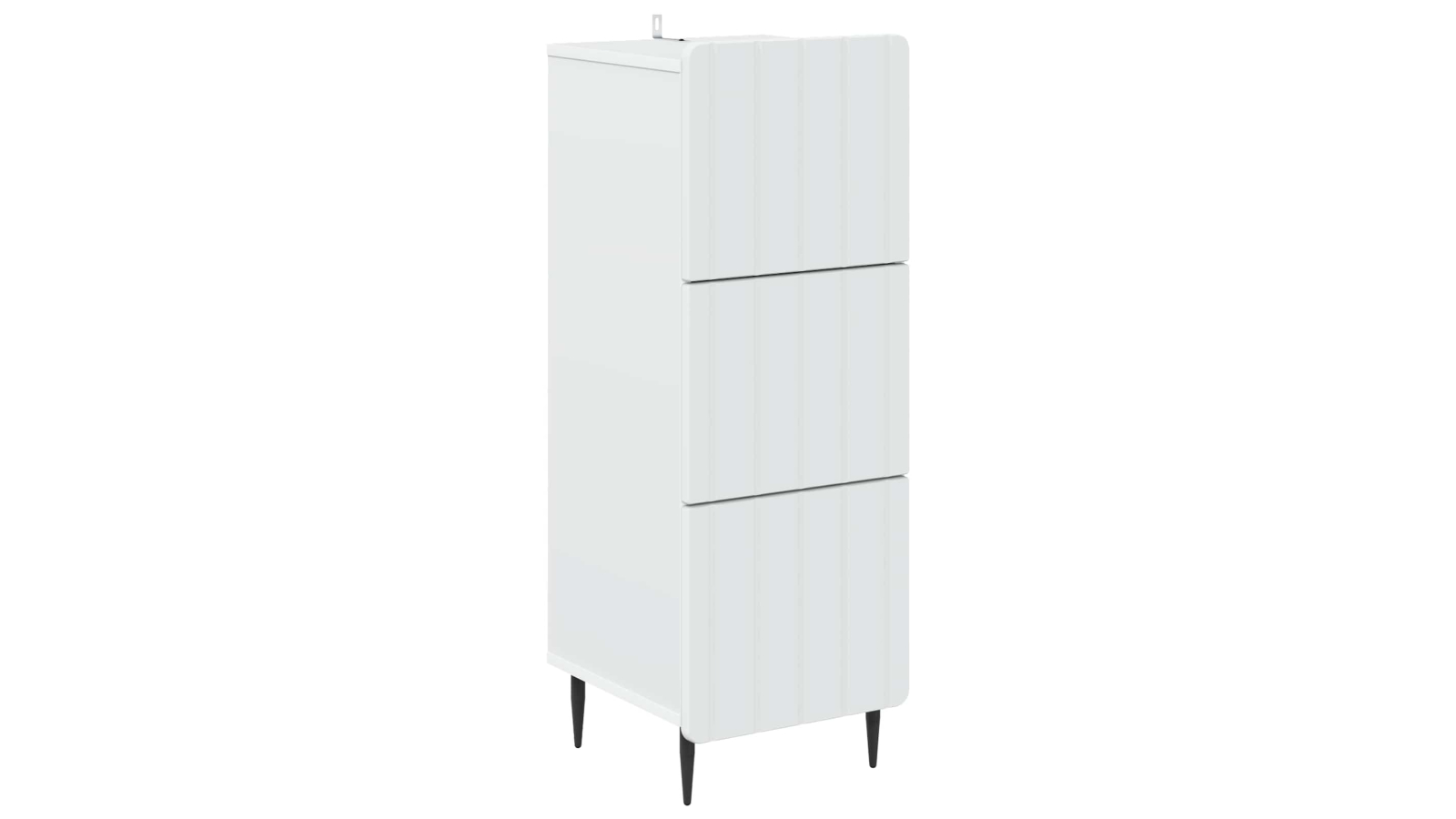 vidaXL White Engineered Wood 33 x 34.5 x 92cm Drawer Cabinet