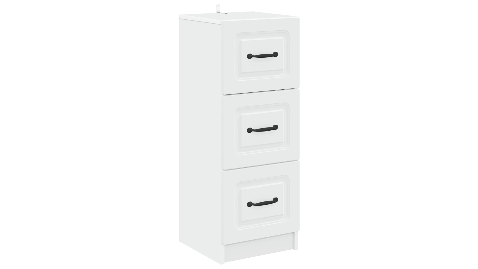 vidaXL White Engineered Wood 33 x 34.5 x 87cm Drawer Cabinet
