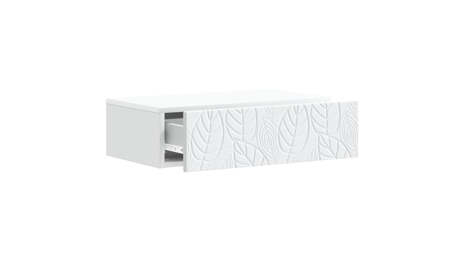 vidaXL White Engineered Wood 59 x 34.5 x 17cm Wall-Mounted Side Table