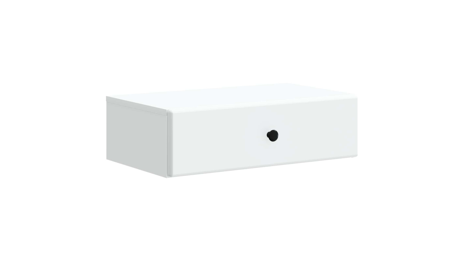 vidaXL Plain White Engineered Wood Wall-Mounted Floating Storage Drawer - 59 x 34.5 x 17cm