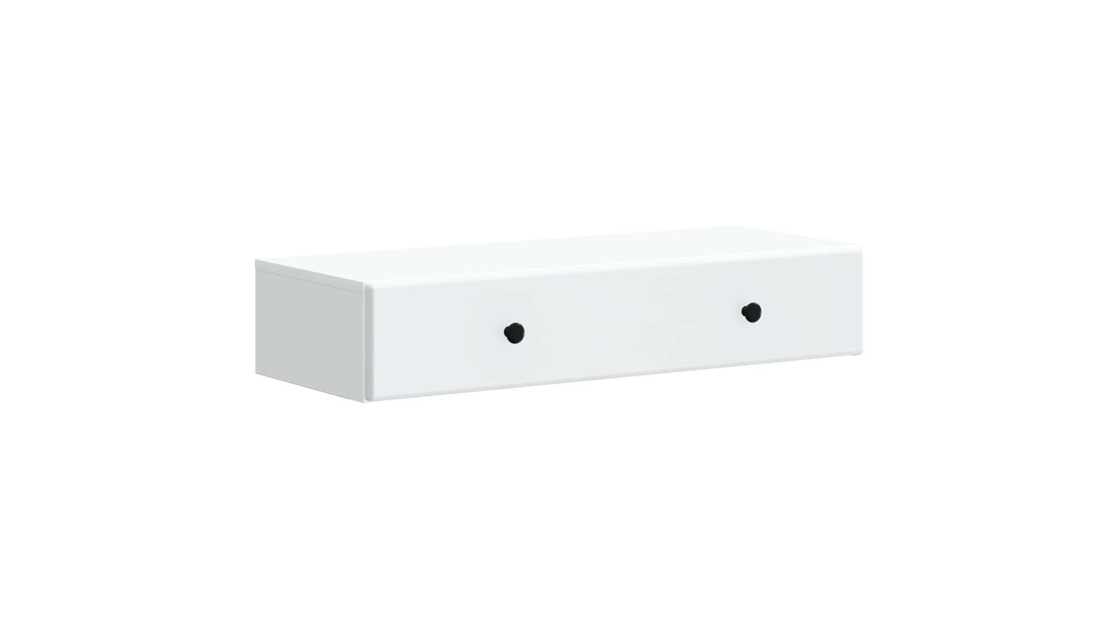 vidaXL Plain White Engineered Wood Wall-Mounted Floating Storage Drawer - 87.5 x 34.5 x 17cm