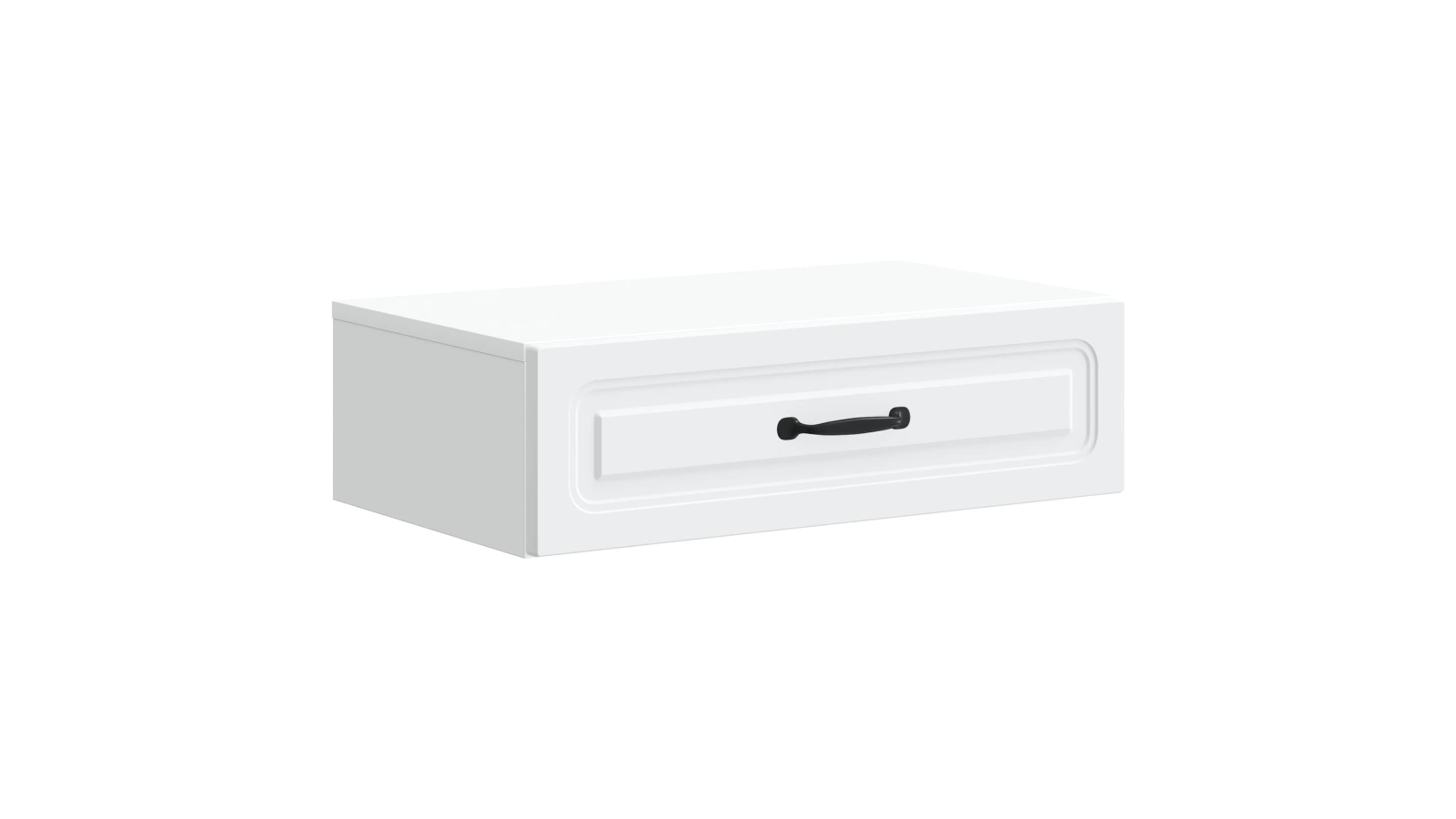 vidaXL White Engineered Wood Wall-Mounted Storage Drawer - 59 x 34.5 x 17cm