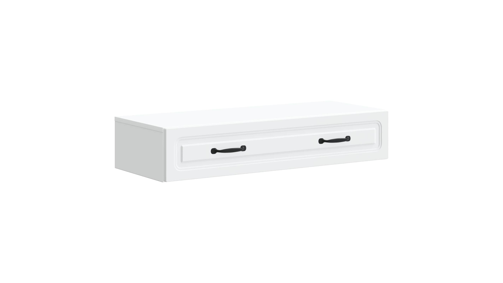 vidaXL White Engineered Wood Wall-Mounted Storage Drawer - 87.5 x 34.5 x 17cm